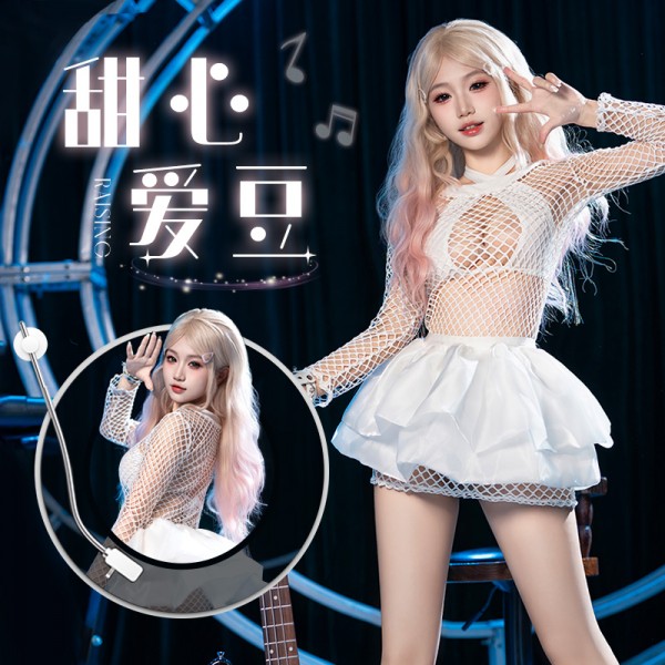 霏慕 时尚甜心蓬蓬裙舞台套装zy16