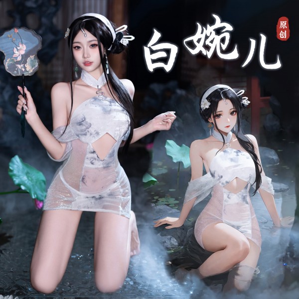 霏慕 水漫金山之裸背透臀旗袍zy21