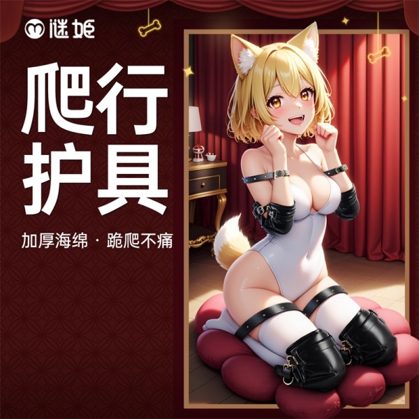 谜姬 k9爬行护具绑带sm