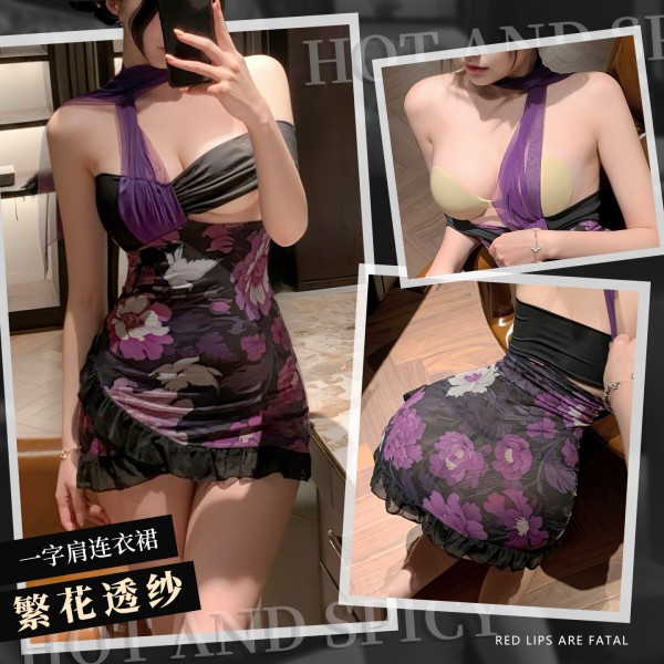 霏慕 网红热浪繁花撩欲连衣裙zy31