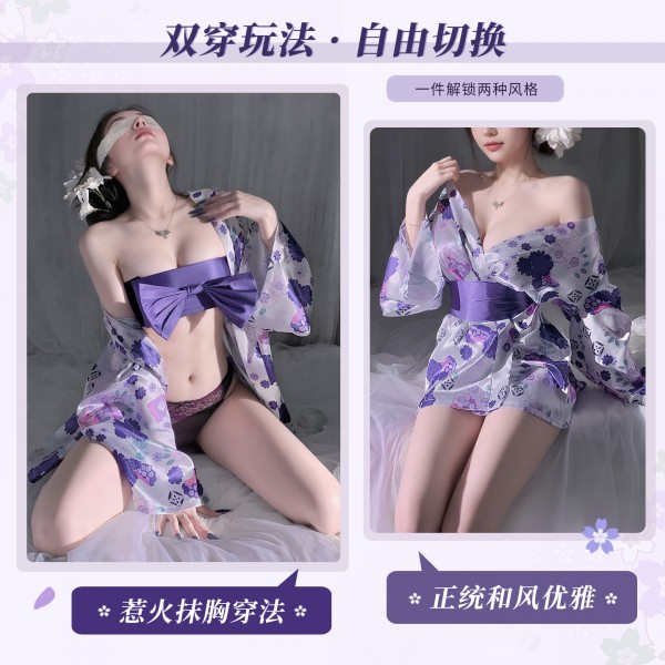 霏慕 樱花绘卷の诗意剪影和服zy79