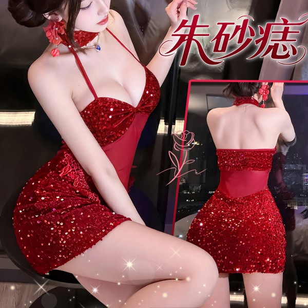 霏慕 燃欲萦心亮片名媛连衣裙zy195